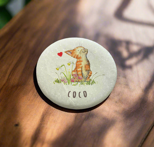 Cat Ginger Marble Memorial